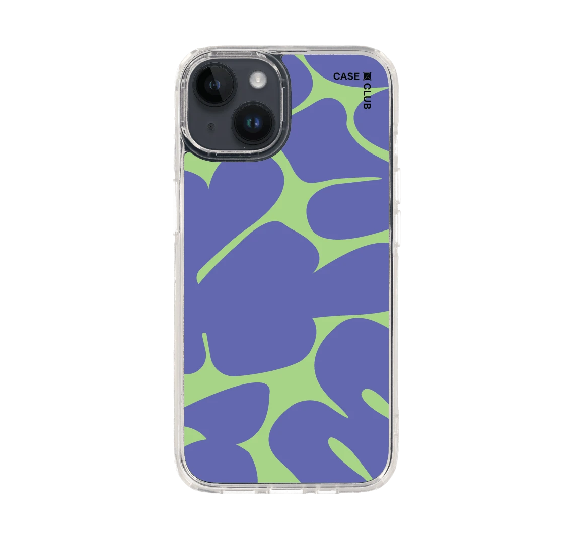 purple & green leaf pattern